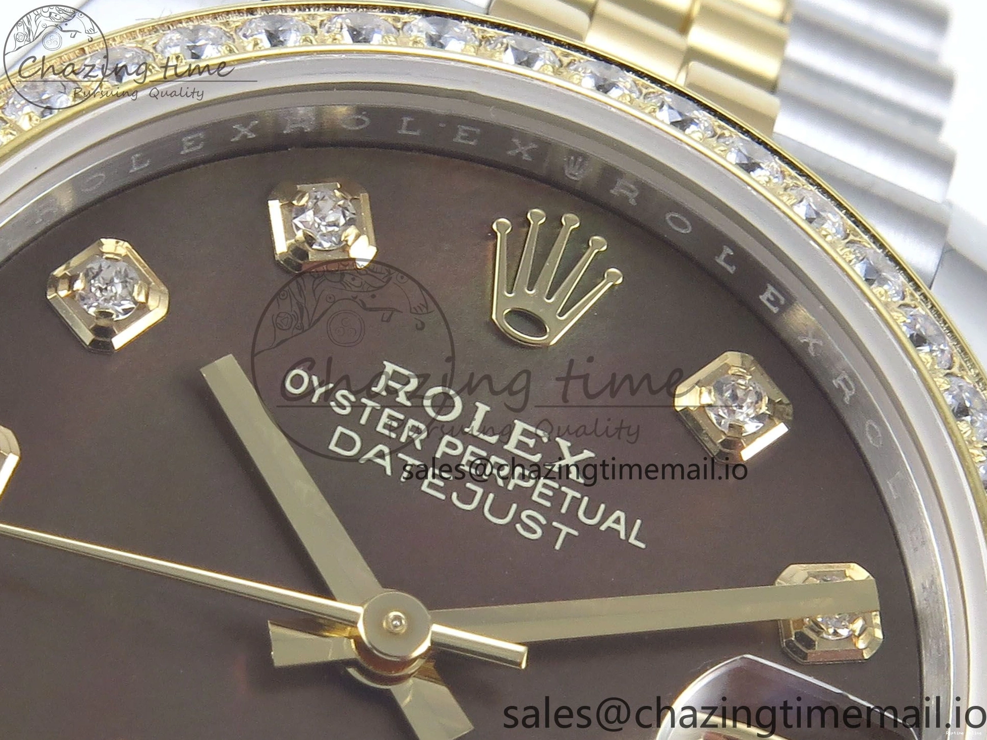 0515 DateJust 31 278383RBR ARF 1:1 Best Edition 904L Steel Brown Diamonds Dial Diamonds Bezel on SS YG Jubilee Bracelet ETA Snug 409